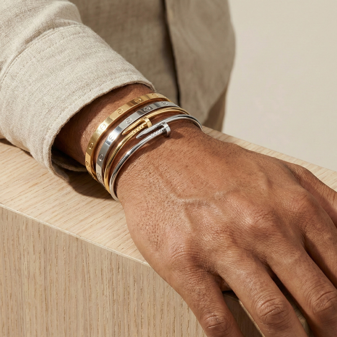 LUXO PARA HOMENS | CONJUNTO DE 4 PULSEIRAS
